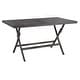 preview thumbnail 24 of 59, SAFAVIEH Outdoor Akita Folding Table with Umbrella Hole - 54.6" x 31.2" x 28.08"