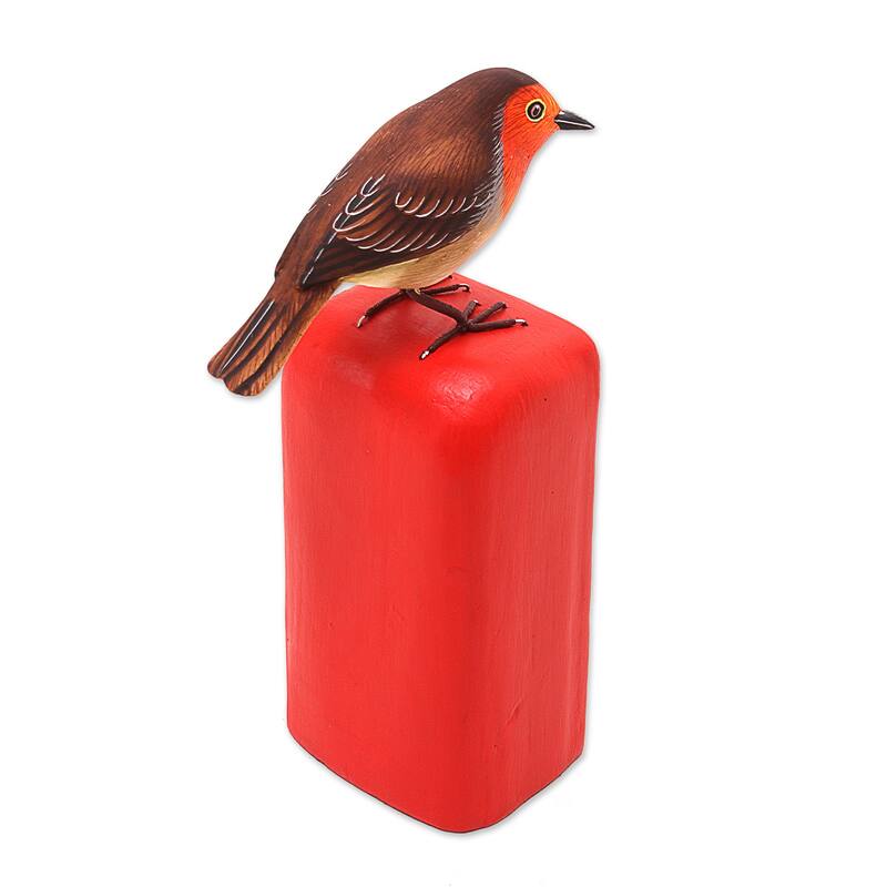 Novica Handmade Air Mail Wood Statuette