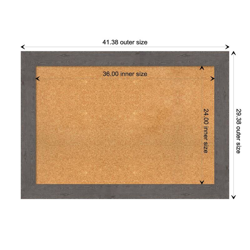 Rustic Plank Framed Cork Bulletin Memo Board