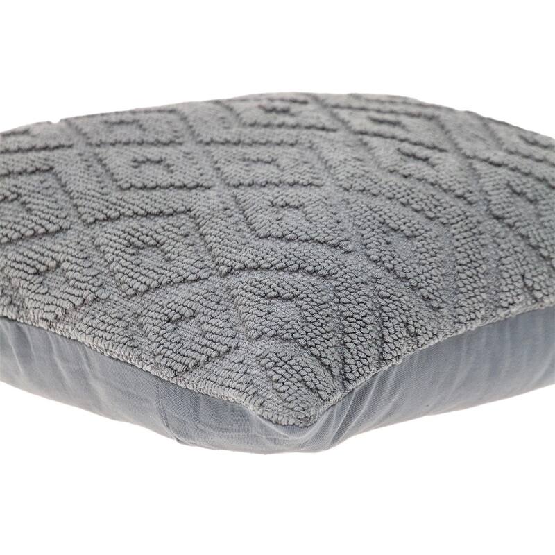 Jacquard Diamond Pattern Decorative Navy Throw Pillow