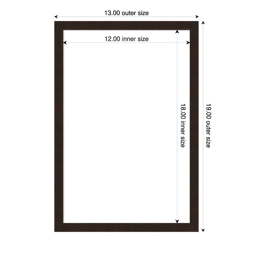 Amanti Art Carlisle Blonde Narrow Framed Dry Erase Magnetic Board