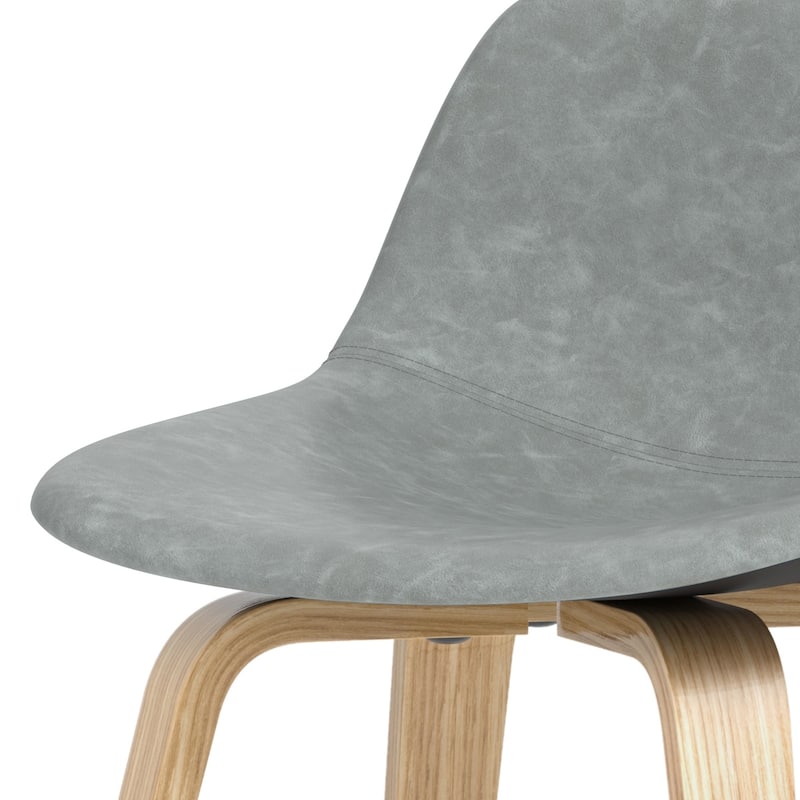 WYNDENHALL Cacey Mid Century Modern Bentwood Counter Height Stool (Set of 2) - 20.7'' x 21.1'' x 36.6