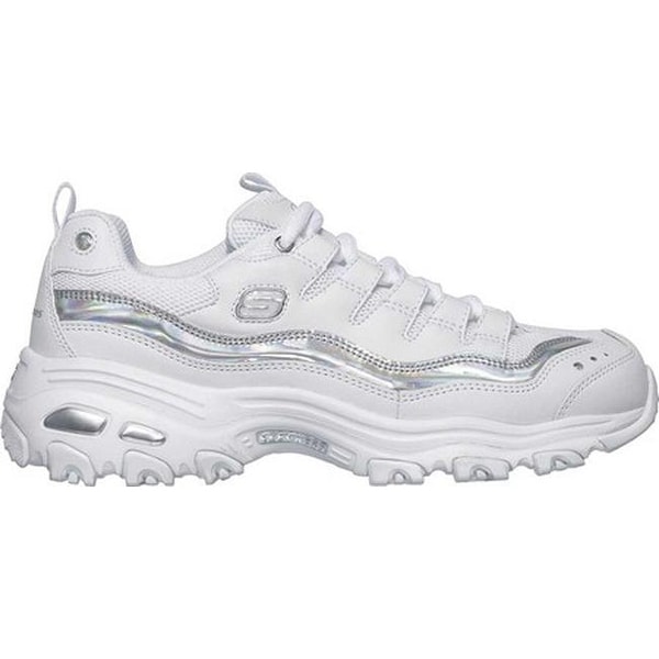 skechers d'lites womens silver