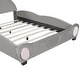 preview thumbnail 14 of 57, Velvet Platform Bed with Bear Shaped Headboard