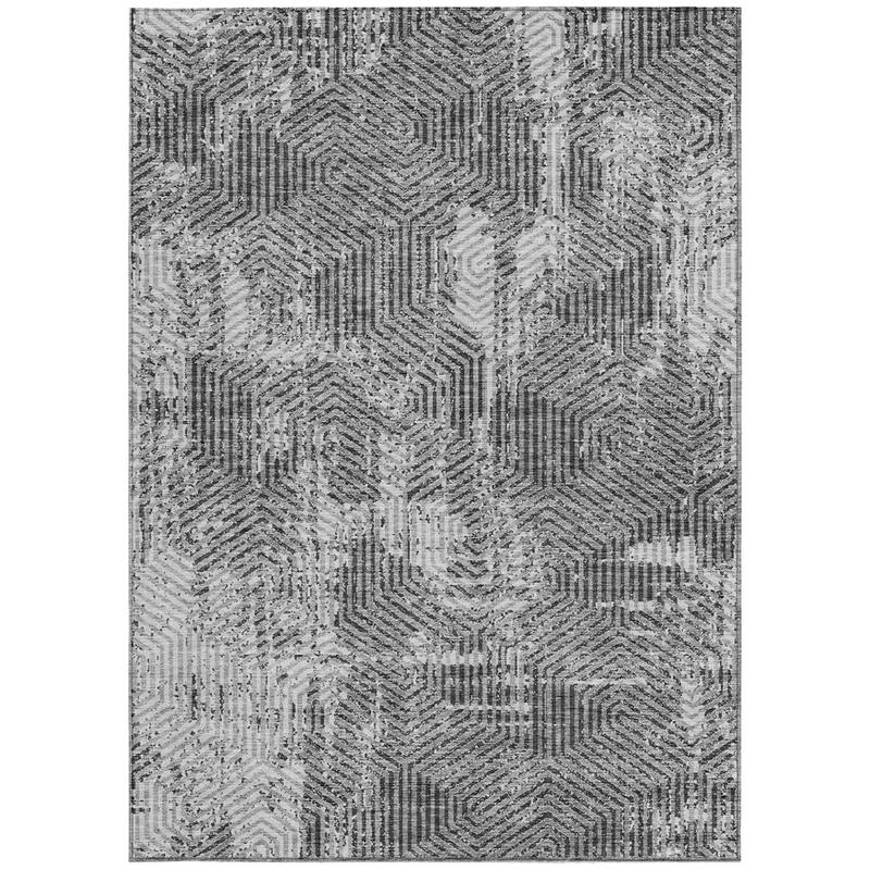 HomeRoots Geometric Transitional Rectangle Outdoor Rug