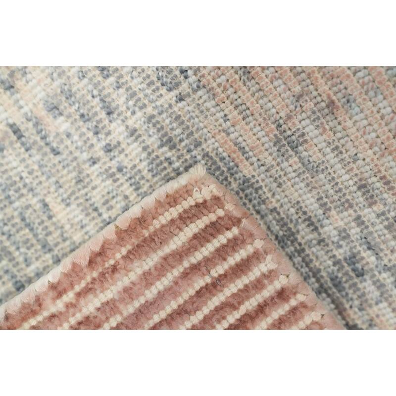 Hand Knotted Oriental Viscose Silk Carpet Modern Abstract Multi-Colored Abstract Area Rug - 4' 0'' X 2' 0''