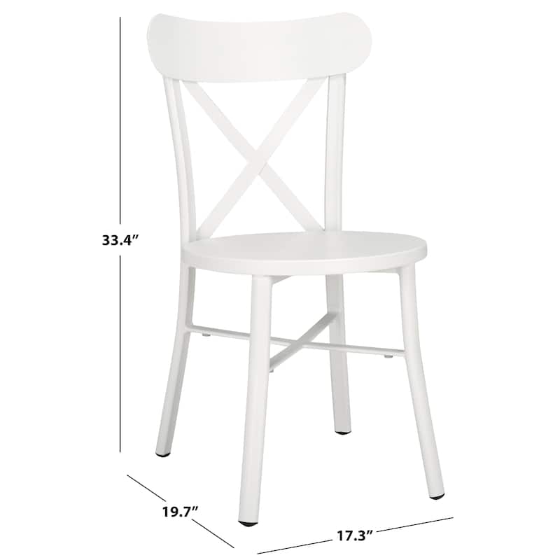 SAFAVIEH Outdoor Living Core 18-inch Cross Back [SET of 2] - 17"W x 20"D x 33"H