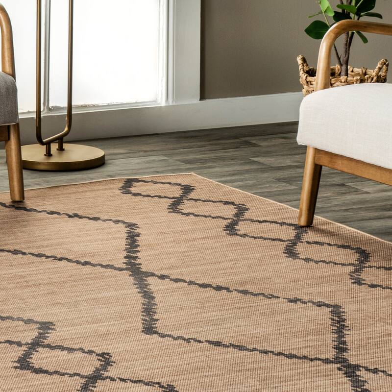 Nuloom Nita SuperiorWash Tribal Bands Easy-Jute Machine Washable Area Rug