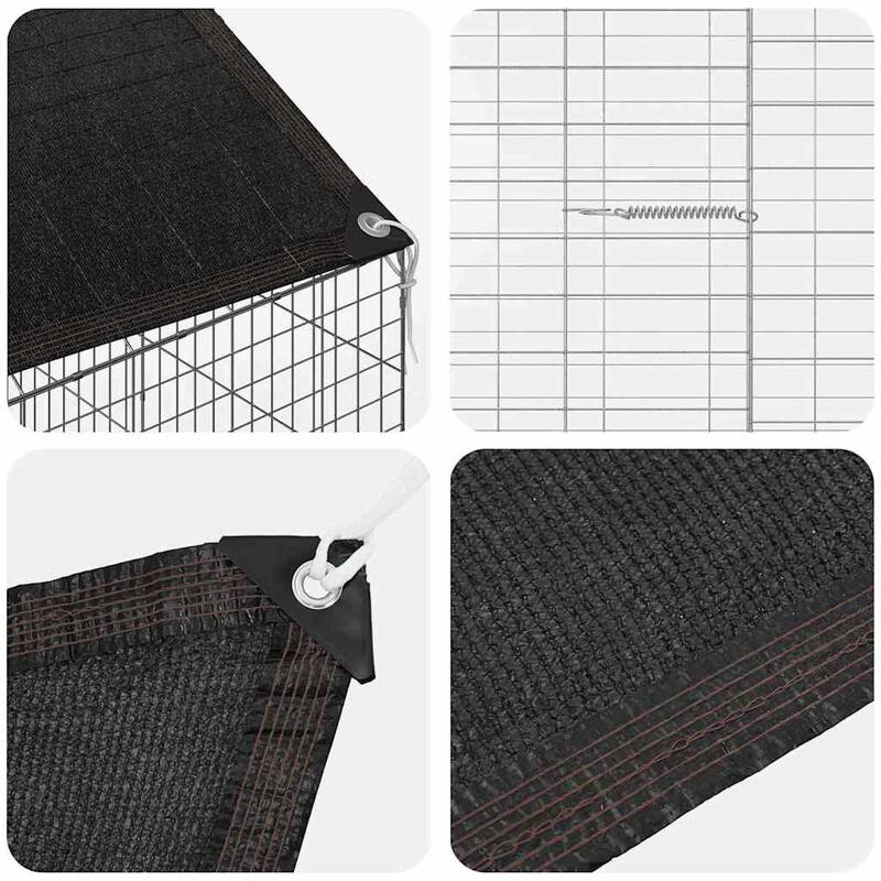 vidaXL Rabbit Cage Silver 400 x 78 x 78 cm Galvanised Steel