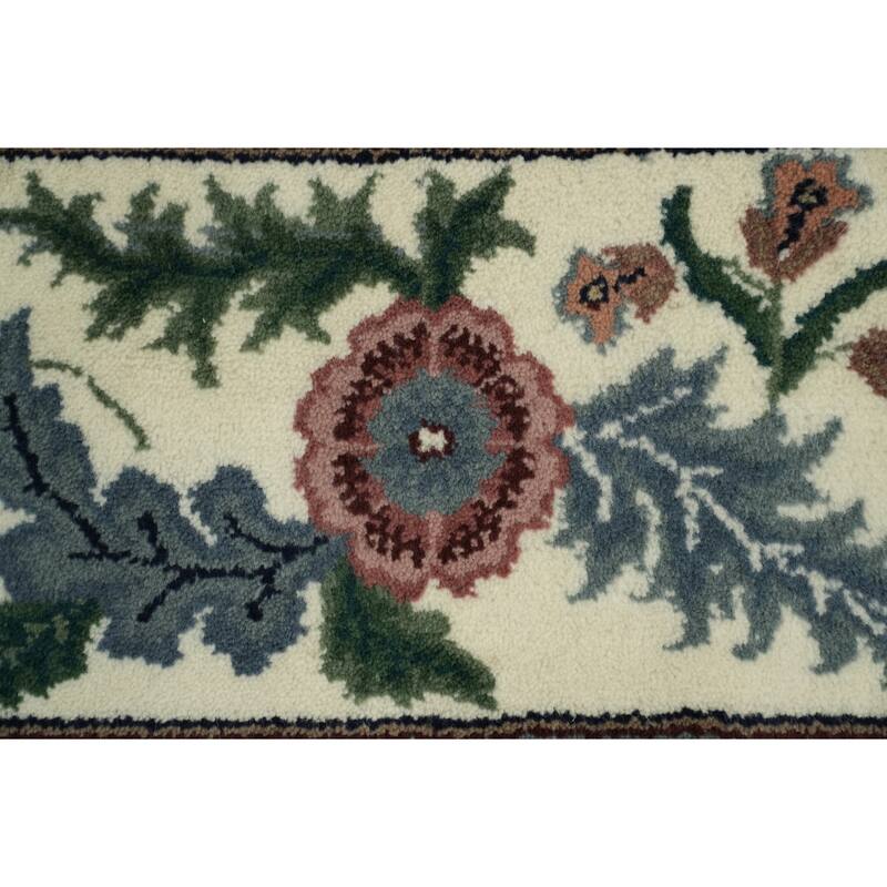 Hand Knotted Oriental 100% Wool Carpet Traditional All-Over Red Kashan Area Rug - 14' 1'' X 10' 2''