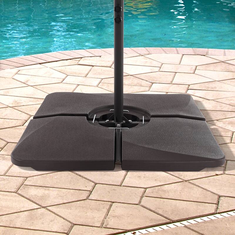 LIVOOSUN 200LBs Patio Umbrella Weight Base HDPE For Offset Umbrella