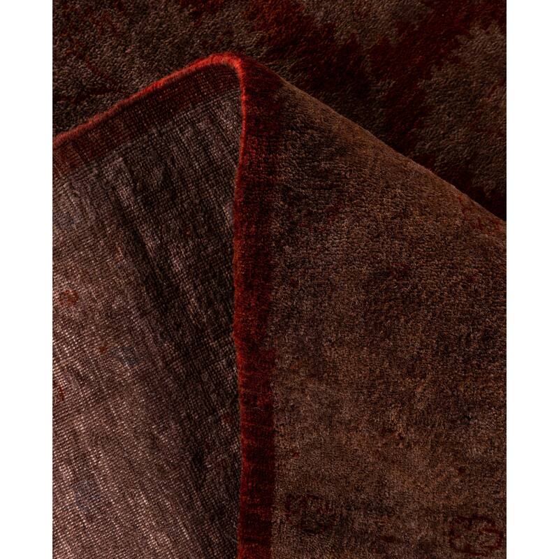 Overdyed One-of-a-Kind Hand-Knotted Area Rug - Red - 10' 1" x 14' 1"