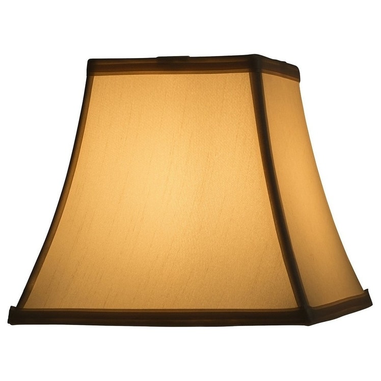 Silk Square Cut Lampshade, 5.25 inch Top, 9 inch Bottom, 8 inch Slant