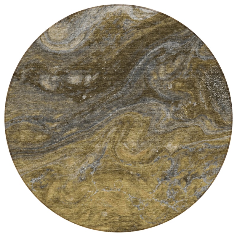 HomeRoots Abstract Transitional Rectangle Outdoor Rug