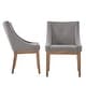 preview thumbnail 43 of 70, Voyager Button Tufted Slope Arm Linen Dining Chair (Set of 2) by iNSPIRE Q Artisan