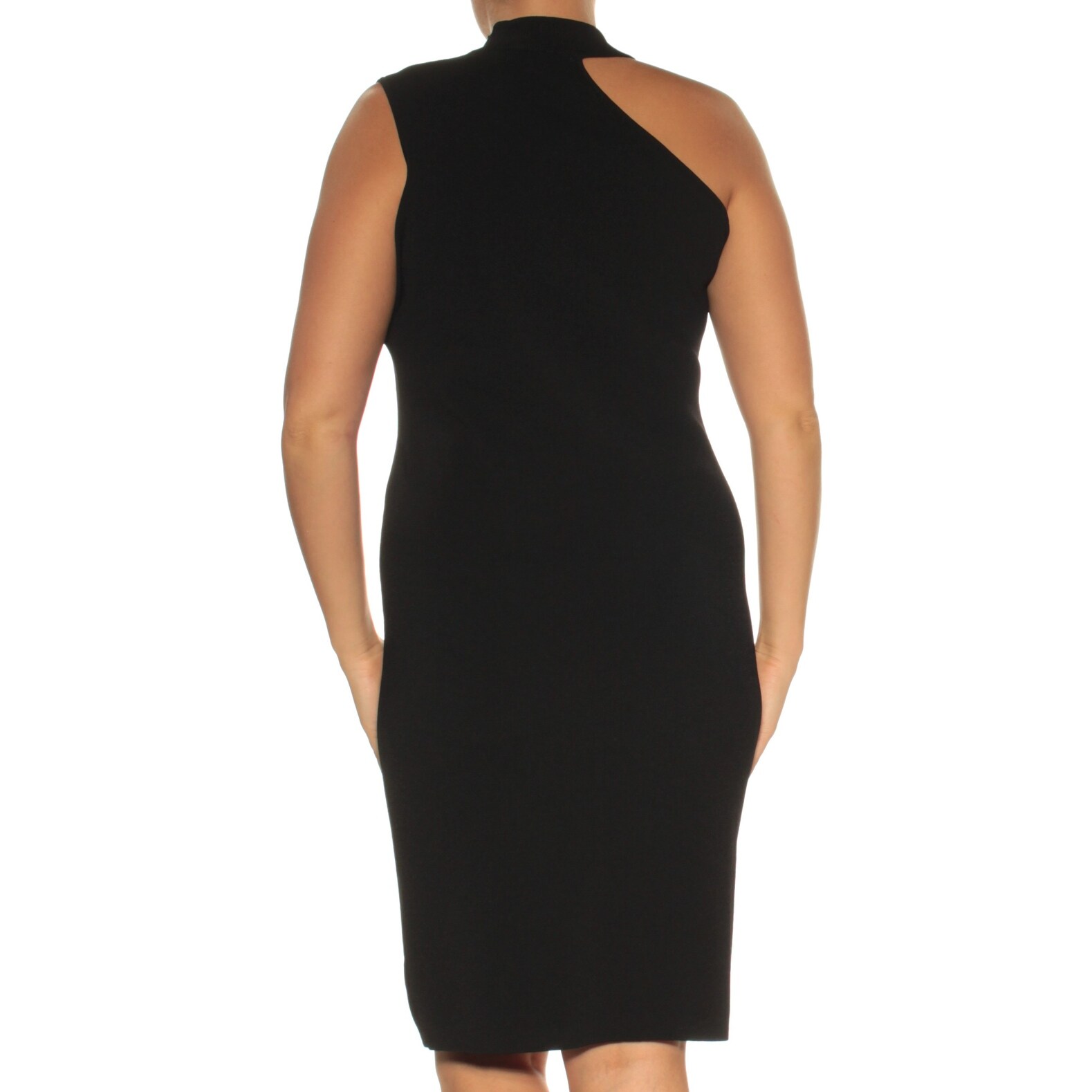 Shop Calvin Klein Womens Black Sleeveless Crew Neck Knee Length
