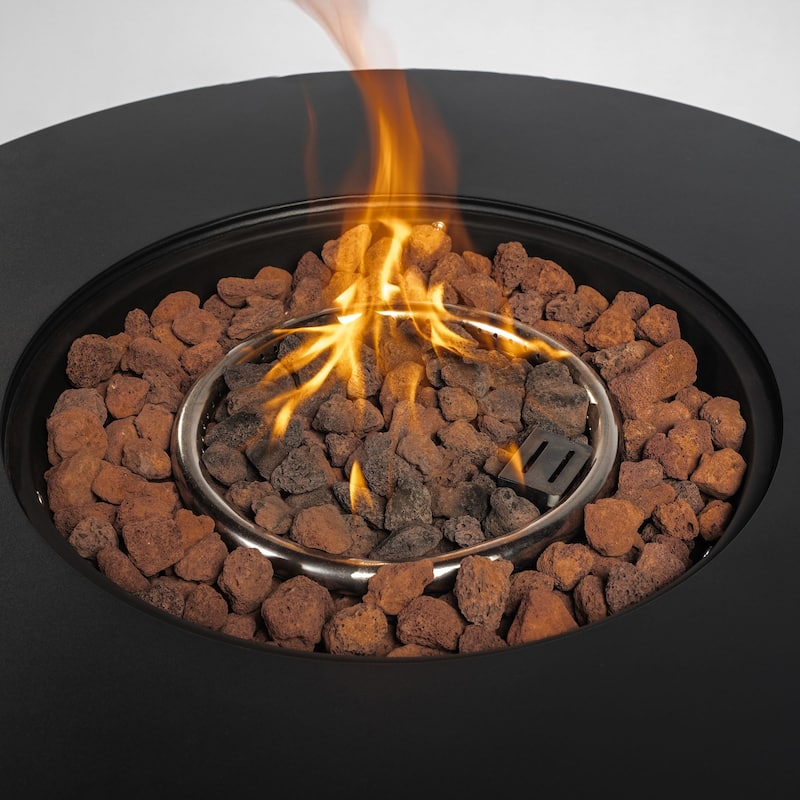 30 in Fire Pit Table Propane/ Liquefied Petroleum Gas in Black