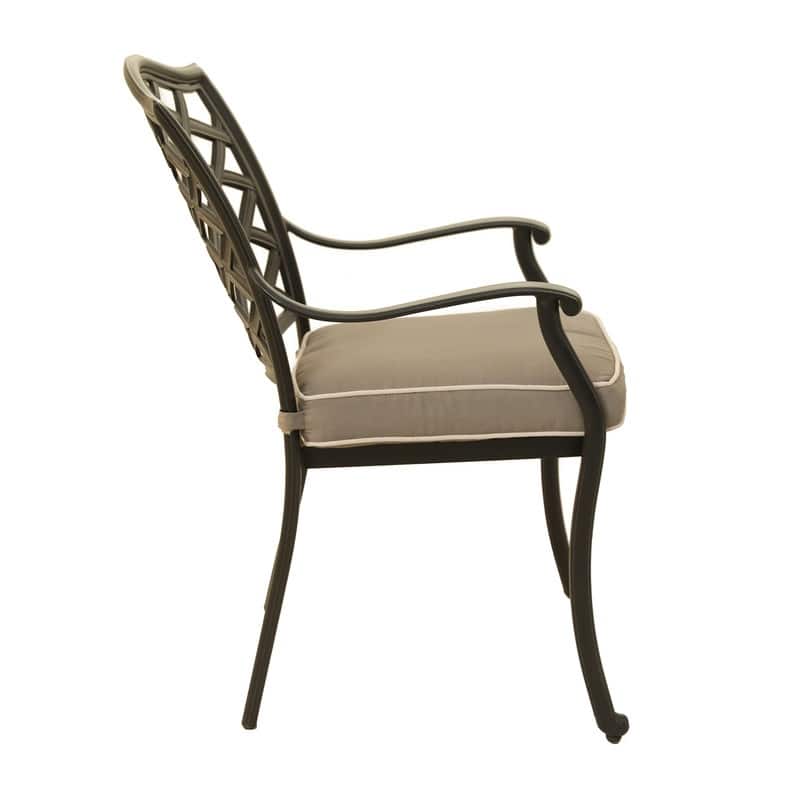 Deer Lake Aluminum Arm Chairs with Cast Slate Sunbrella Cushions (Set of 2) by Havenside Home
