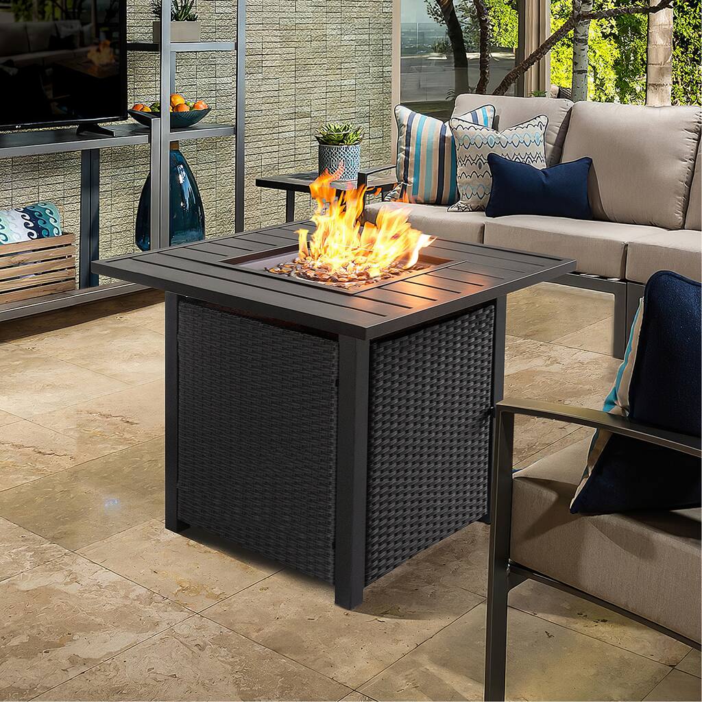 28" 40000 BTU Propane Fire Pit Table - N/A