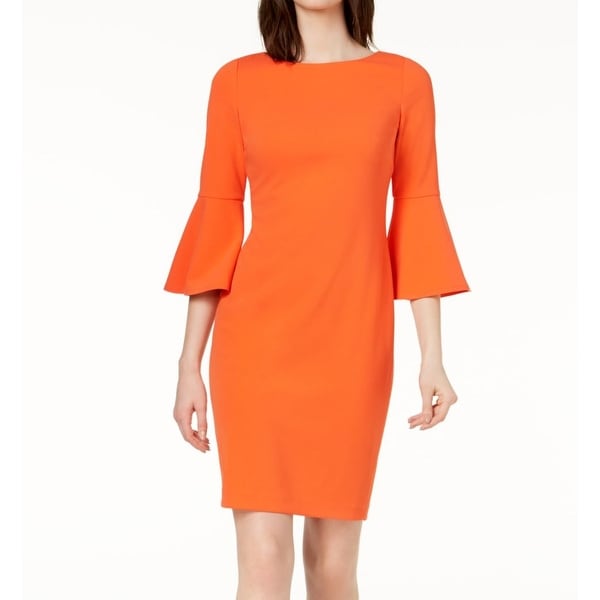 calvin klein orange dress