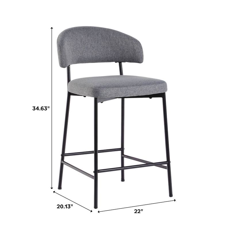 Middlebrook Designs Curved Back Counter Stool (Set of 2)