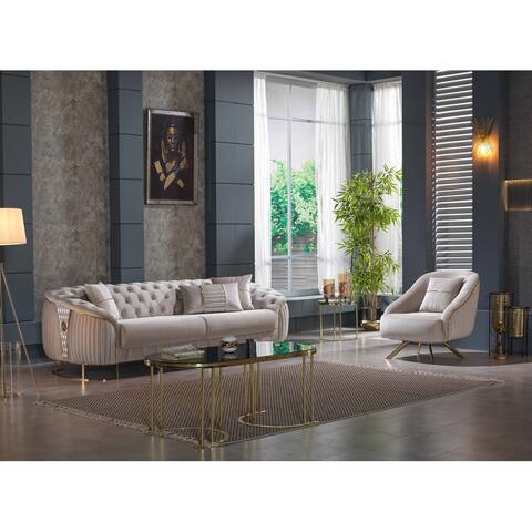 Lucky 2 Pieces Living Room Set 1 Sofa 1 Chair