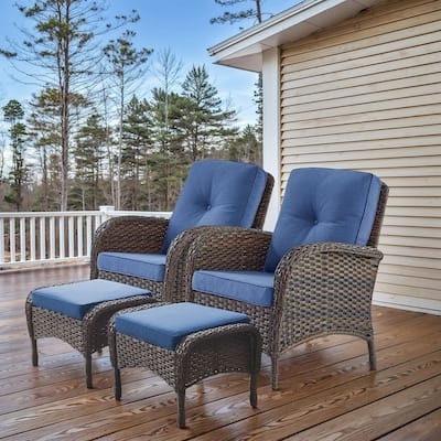 Pocassy Outdoor Wicker Patio Chairs Set
