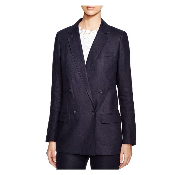 MICHAEL Michael Kors Womens One-Button Blazer Linen Long Sleeve