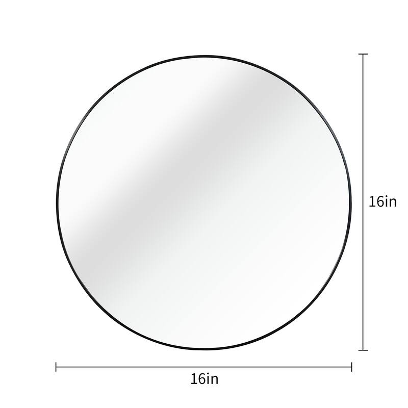 Round Wall Mirror Circle Bathroom Mirror Metal Frame for Bathroom Entryway Bedroom Living Room Wall Mounted Modern Rustic Decor