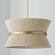 preview thumbnail 4 of 16, 8 - Light Modern 24 inch Fabric Hourglass Chandelier w/ Tapered Drum Shade Ivory