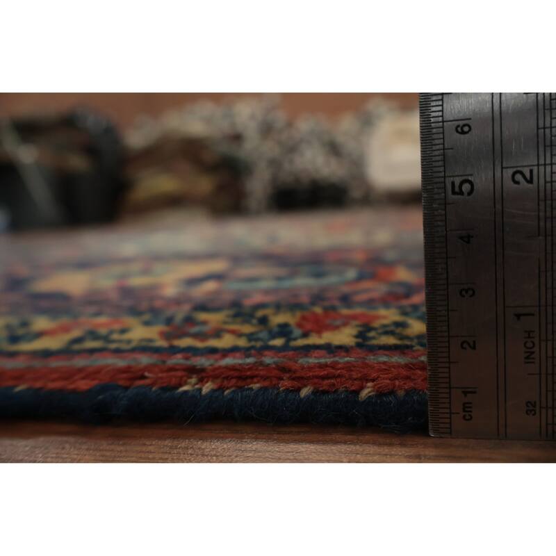 Hand Knotted Oriental 100% Wool Carpet Traditional Medallion Oranges & Rust Heriz Area Rug - 11' 2'' X 8' 2''