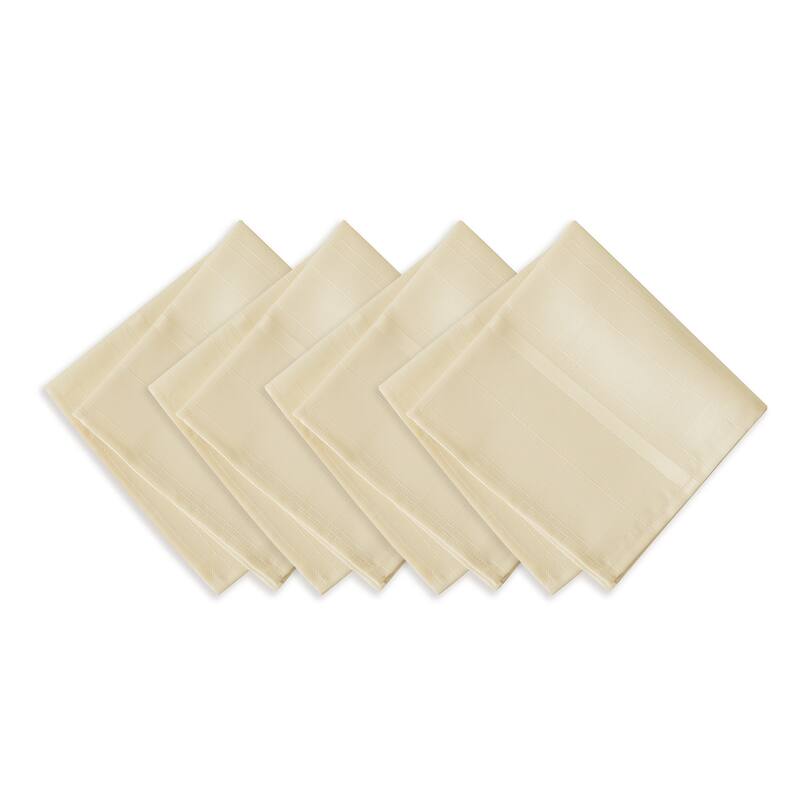 Elrene Elegance Plaid Damask Fabric Set of 4 Napkins - 17" w x 17" l