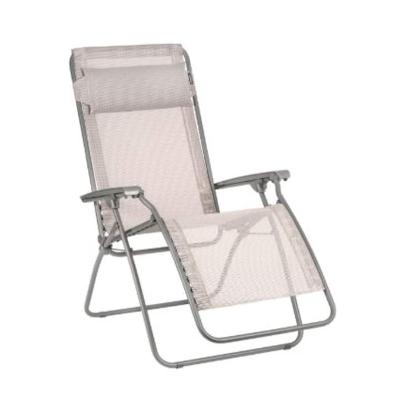 27 Inch Zero Gravity Chair with Cushion for Patio Garden or Poolside - 26.8” x 64.2” x 44.9”