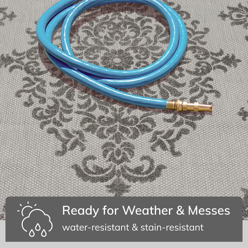 Well Woven Dorado Arid Modern Indoor Outdoor Medallion Area Rug