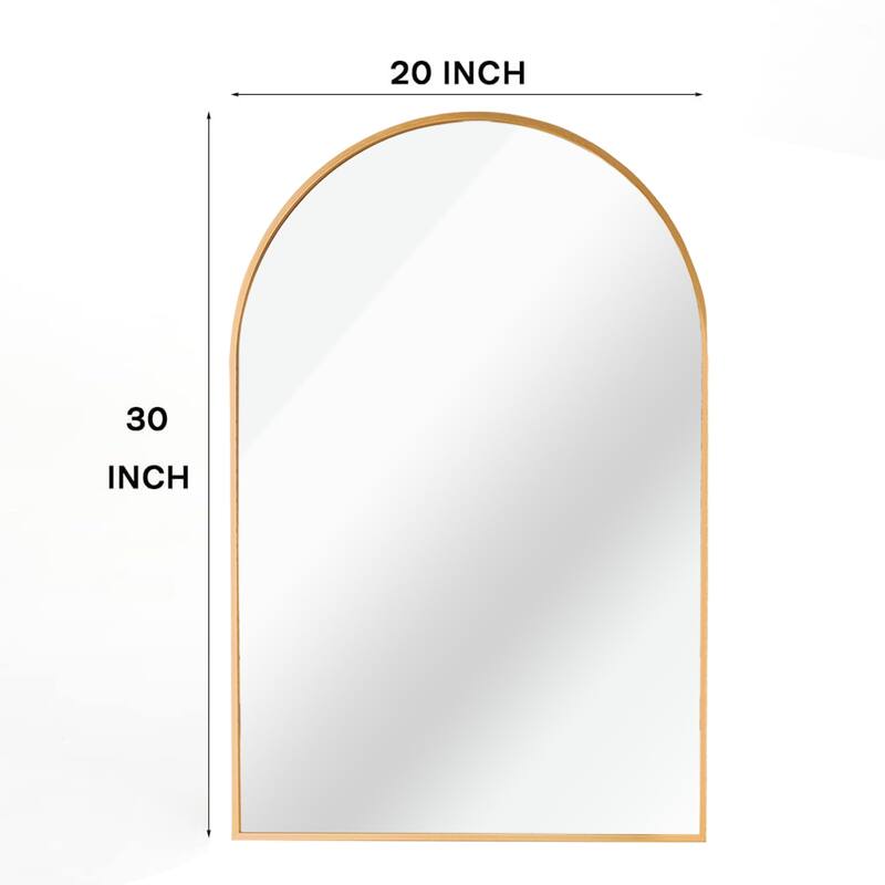 Metal Framed Arched Bathrrom Mirror for Wall