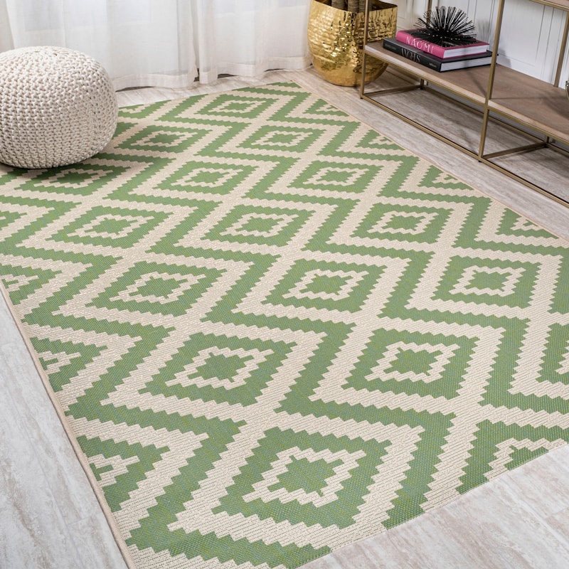 JONATHAN Y Vine Diamond Tribal Indoor/Outdoor Area Rug