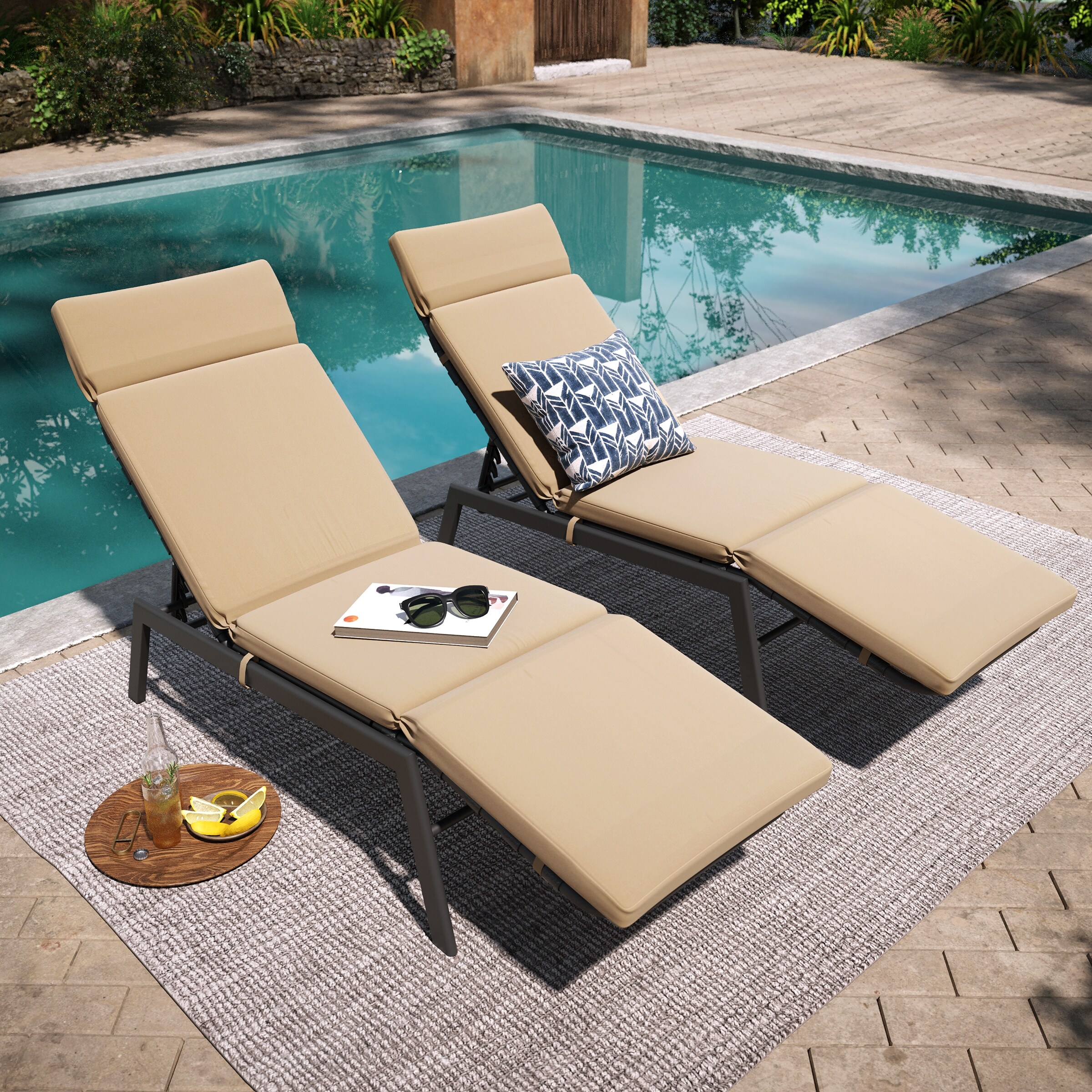 Patio Chaise Lounge Chair Adjustable Outdoor Recliners with Cushion On Sale Bed Bath Beyond 39793514
