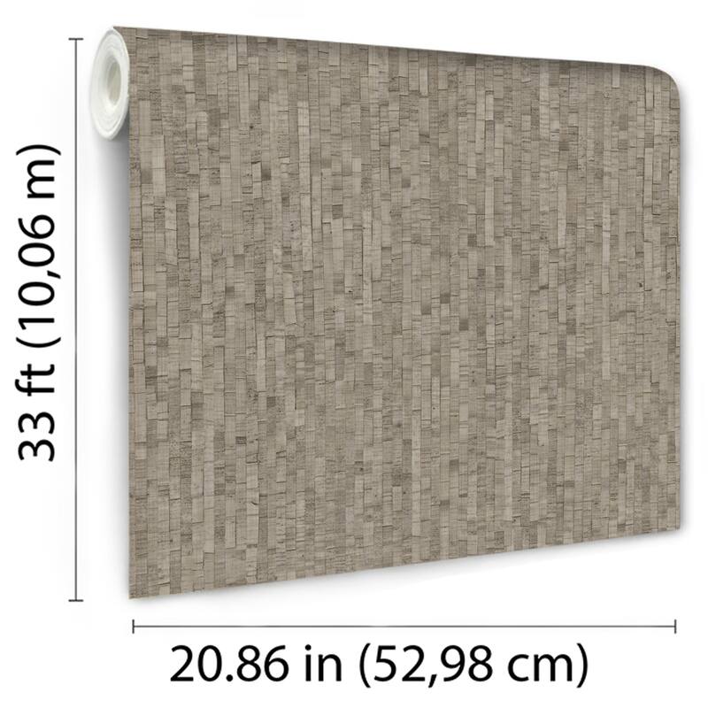 Veer Decor Faux Natural Straw Wallpaper