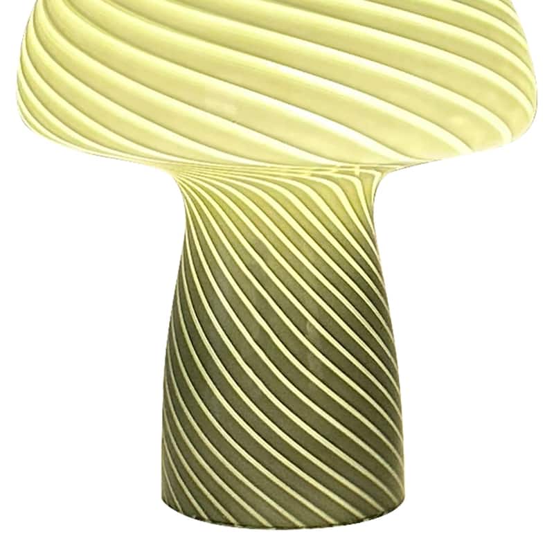 Glass Mushroom Lamp Translucent Small Nightstandable Lamps