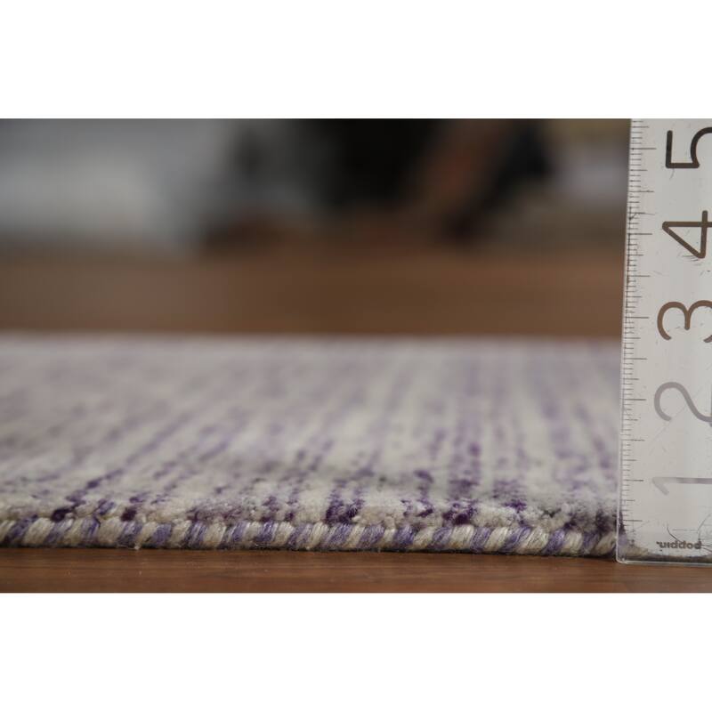 Tribal Gabbeh Indian Runner Rug Handmade Purple Wool Carpet - 2'4" x 9'6"