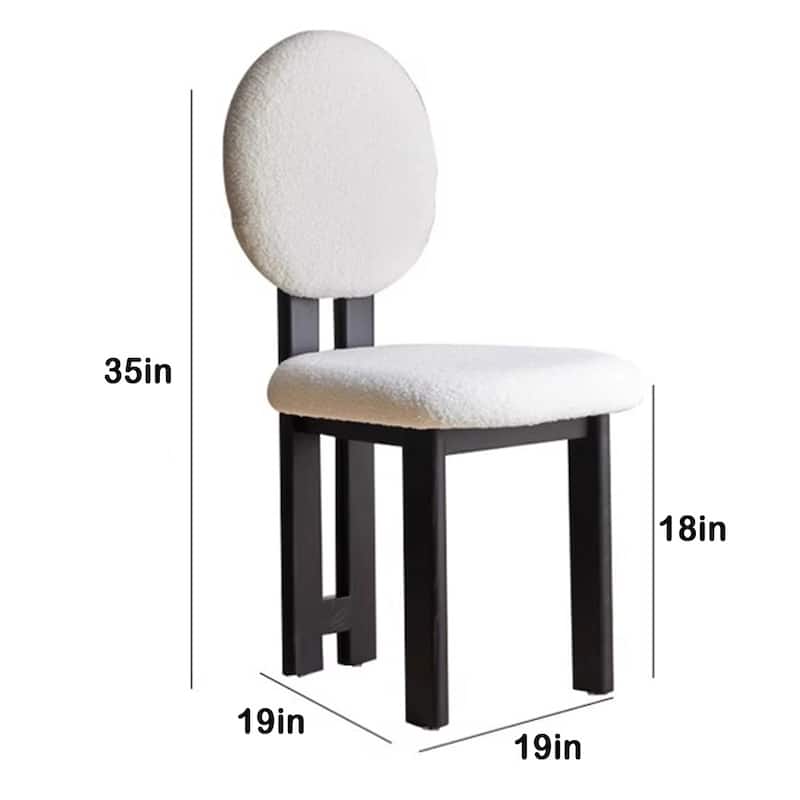 Upholstered Solid Wood Side Chair Dining Chair (Set of 2)