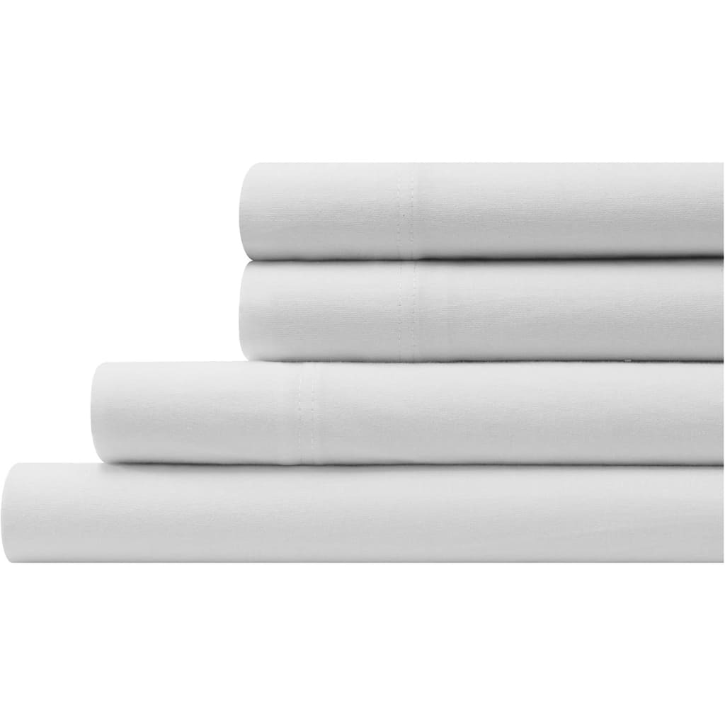 Aeropostale Super Soft White Jersey Knit Sheet Set All-Season Comfort