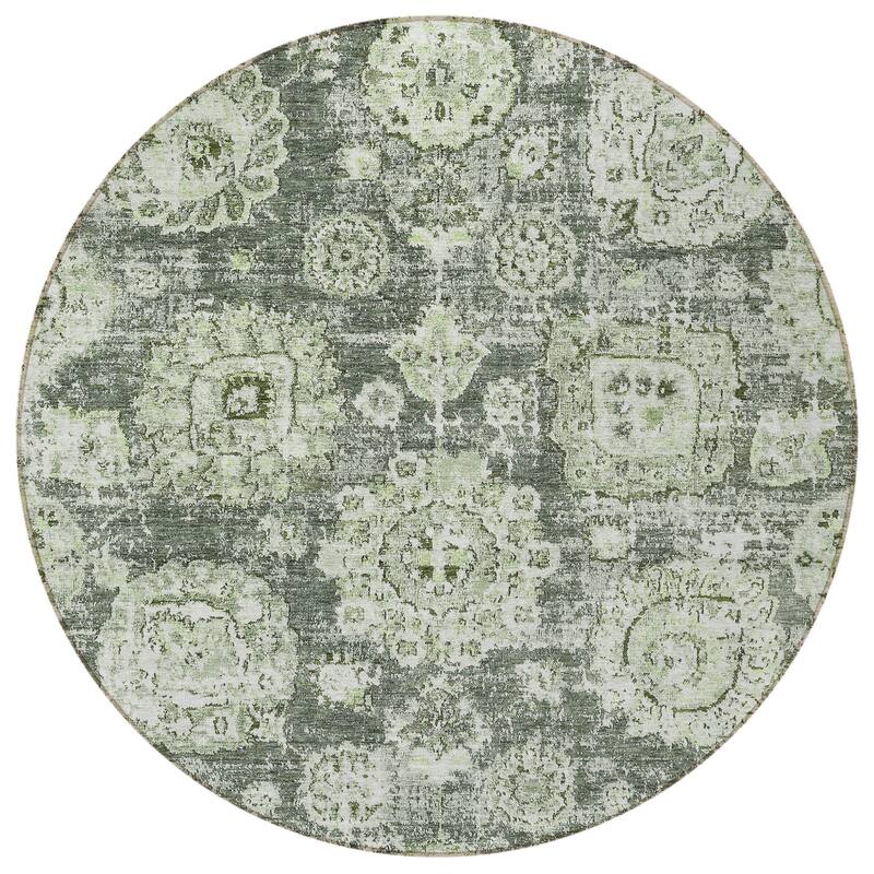 HomeRoots Floral Transitional Rectangle Outdoor Rug