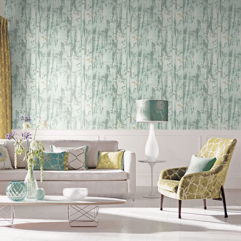 Galerie Wallcoverings Atmosphere Batik Leaves Non-woven Matte Wallpaper Roll