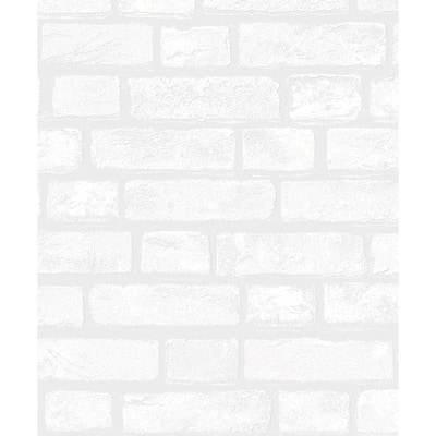 NextWall Vintage Brick Paintable Peel and Stick Wallpaper - 20.9 in. W x 18 ft. L