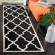 preview thumbnail 38 of 84, SAFAVIEH Handmade Chatham Eppie Modern Moroccan Wool Rug 2'3" x 7' Runner - Black/Ivory - Runner