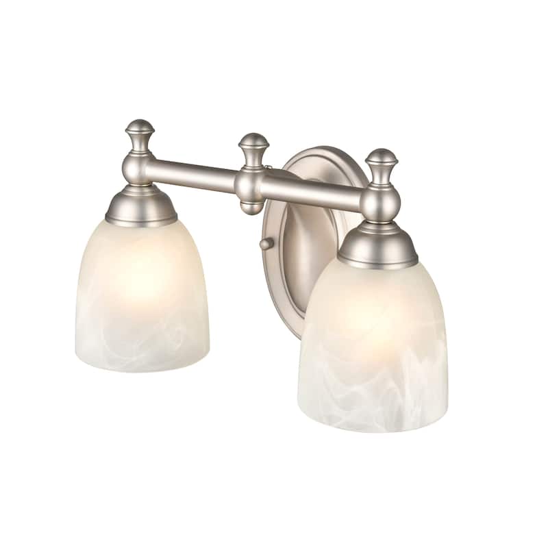 Millennium Lighting Metal 2 Light Vanity Light in Satin Nickel - Satin Nickel