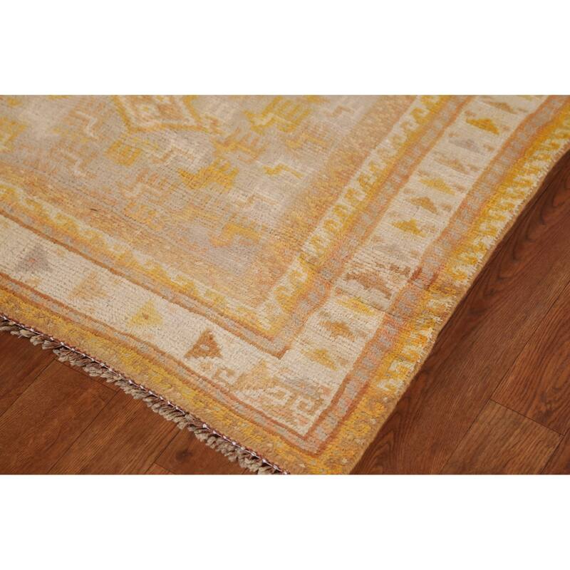 Hand Knotted Oriental 100% Wool Carpet Tribal Geometric Brown Gabbeh Area Rug - 5' 11'' X 3' 1''