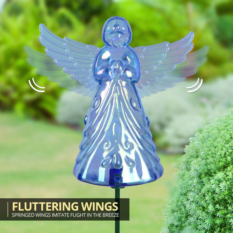 Exhart 2 Piece Angel WindyWing Garden Stakes, 4.5 by 30 Inches