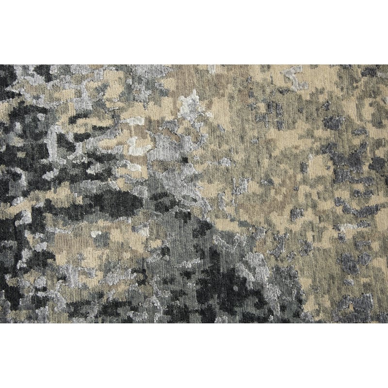 Alora Decor Noble Abstract Hand-knotted Wool Blend Rug